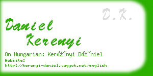 daniel kerenyi business card